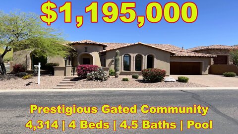 Executive Estate | Gated Community | 4,314 SQFT | 4 Beds | 4.5 Baths | 2 Car | Pool
