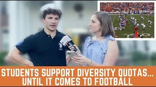 Students Support Diversity Quotas...Until It Comes to Football