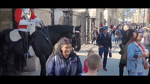 The horse unzips tourist jumper #horseguardsparade