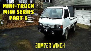 Mini Truck (SE01 EP06) mini series, front jeep winch bumper fab, paint and install HiJet