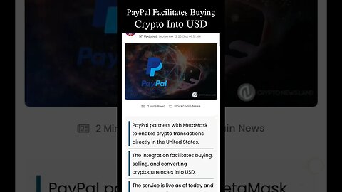 PayPal's Crypto Revolution | Crypto On-Ramps: PayPal and MetaMask's Epic Collaboration | Crypto News