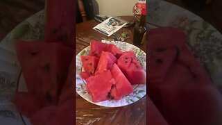 Water melon is so much loved in my family-baby Andrei agrees