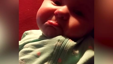 A Baby Girl Makes A Pouty Face For No Obvious Reason
