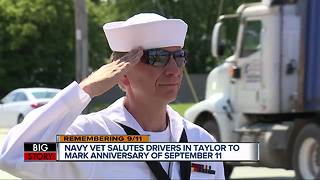 Taylor Navy veteran salutes traffic from sunrise to sunset to honor 9/11 victims