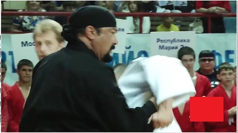 Steven Seagal Shows His Moves As He Defeats Two Sambo Practitioners