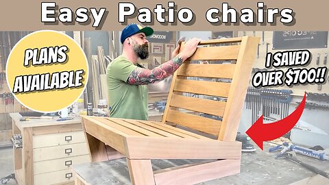 Wooden Patio Chair Build || I Saved 700 Dollars