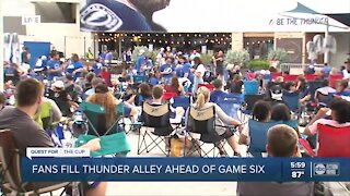 Fans fill Thunder Alley ahead of Game 6 of Stanley Cup Final
