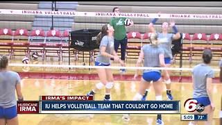 Hurricane Irma: IU volleyball team helps Florida Gulf Coast University team stranded in Indiana
