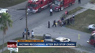 Victims recovering after bus stop crash