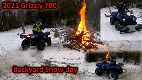 2021 Grizzly 700 EPS First Snow Ride