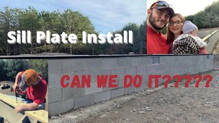 Sill Plate Installation Day| Family Builds Off-Grid Log Home| Debt-Free| DIY Build