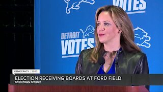 Election receiving boards at Ford Field