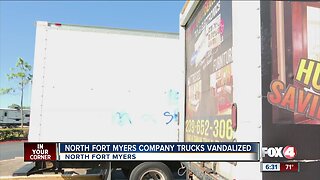 Company trucks are vandalized in North Fort Myers