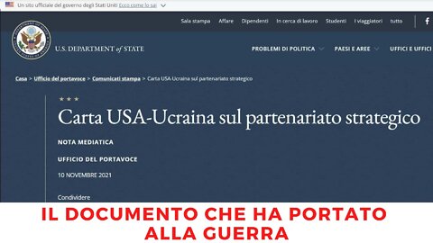 IL DOCUMENTO CHE HA PORTATO ALLA GUERRA