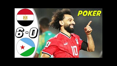 Salah Poker Unbelievable 💥 Egypt vs Djibouti 6-0 - All Goals & Highlights - 2023