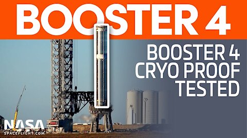 Booster 4 Undergoes Cryo Proof Test | SpaceX Boca Chica