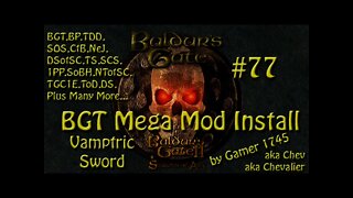 Let's Play Baldur's Gate Trilogy Mega Mod Part 77 - Vampiric Sword Quest