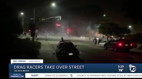 Drag racers take over Solana Beach street