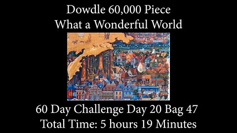 60,000 Piece Challenge What a Wonderful World Jigsaw Puzzle Time Lapse - Day 20 Bag 47!