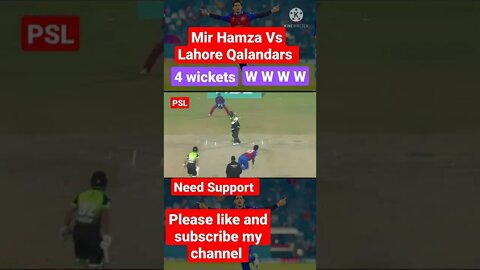 Mir Hamza 4 wickets vs Lahore Qalandars| Pakistan Super League| Karachi kings Vs Lahore Qalandars|