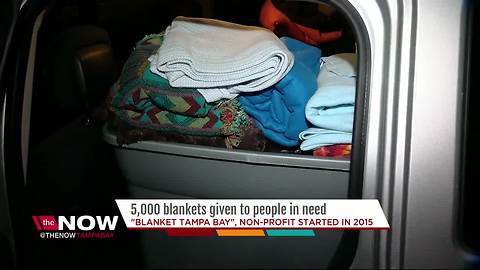 Local non-profit gives 5,000 blankets to people in need, and counting