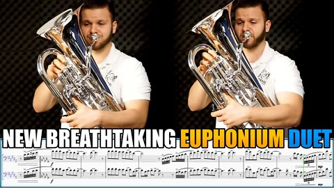 New Breathtaking Euphonium Duet "Even Darkness Must Pass" by Iain Mundy. Sheet Music Play Along!