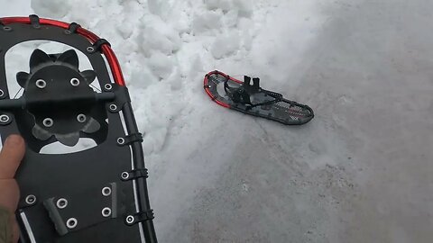 Trying out my new Snow Shoes. Easy Walking in Deep Snow.