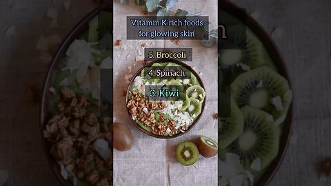 Vitamin K rich foods for glowing skin #trending #youtibeshorts