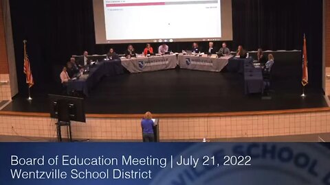Jen Olson Addressing the Wentzville Board of Education - 07/21/22 - District Spending