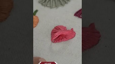 How to do quick embroidery design for heart
