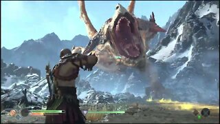 Hraezlyr Dragon Boss Fight Gameplay | PS5, PS4 | God of War (2018) 4K Clips