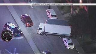 Wild Police Chase of A Stolen Delivery Truck in Los Angeles