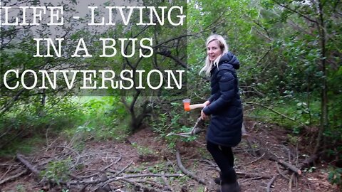 FINDING FUEL FOR THE WOOD STOVE + CUTEST RV PARK | Bus Life NZ | RV Living Episode 34