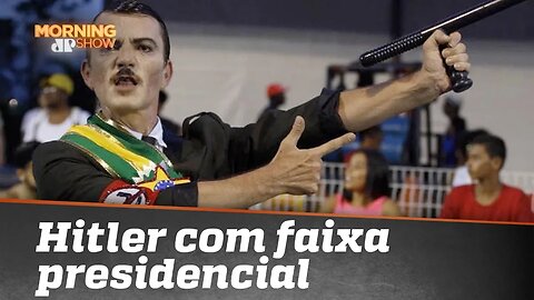 Presidente de escola de samba fala sobre Hitler com faixa presidencial do Brasil