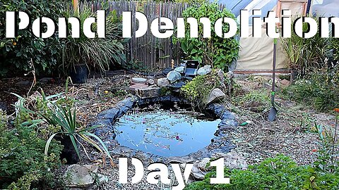 Building a pond part 2 deconstruction- removing the existing pond (demolition part 1)