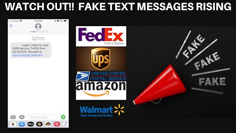 Surge In Fraudulent (USPS,UPS,FedEx, Amazon,Walmart)Text Messages