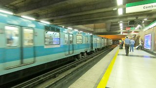 Baquedano metro station in Santiago, Chile