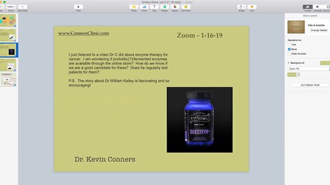 Zoom Call: 1-16-19 -THC, Dairy, Enzymes, Vaccines | Dr. Kevin Conners - Conners Clinic