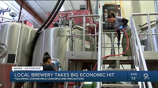 Local brewery sales tank amid coronavirus concerns