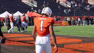 Penn State CB Christian Campbell at the Senior Bowl