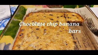 Chocolate chip banana bars #banana #chocolatechips