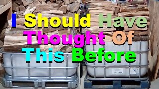 No. 801 – Stacking Firewood With IBC Totes