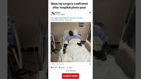 Shaq hip surgery confirmed after hospital photo post #shorts