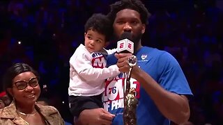 Joel Embiid Receives The Michael Jordan Trophy NBA MVP 2023 |#KiaMVP 🏆