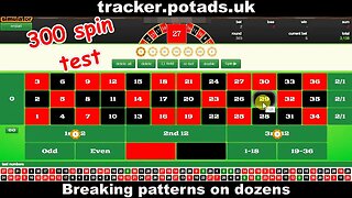 How to play dozens on roulette PART 2 - Breaking patterns 300 spin test !