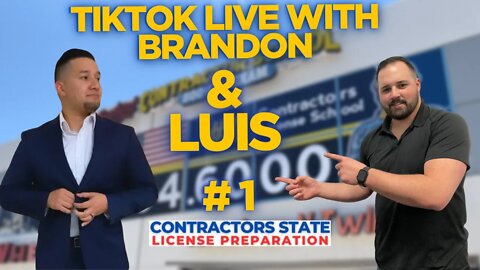 Contractors License Discussions on LIVE TIKTOK