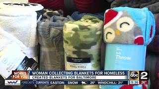 Local woman collecting blankets for homeless