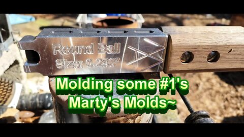 Molding #1 Buckshot Pellets. Marty's Molds!