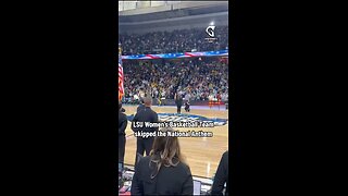 LSU Women’s Basketball Team skipped the National Anthem. Iowa stood proud
