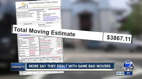 More clients say AM Movers increased estimate for moving costs